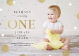 1st confetti - Birthday Invitation